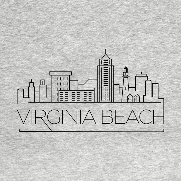 Virginia Beach Minimal Skyline by kursatunsal